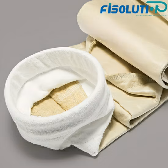 Bolsa de filtro tejida del colector de polvo de fibra de vidrio 750 g